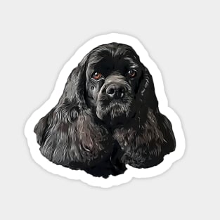 American Cocker Spaniel Stunning Black Dog Sticker